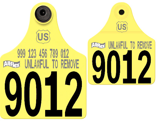 Allflex Allflex USDA Maxi Layout 1-4 (Tamperproof) - Yellow