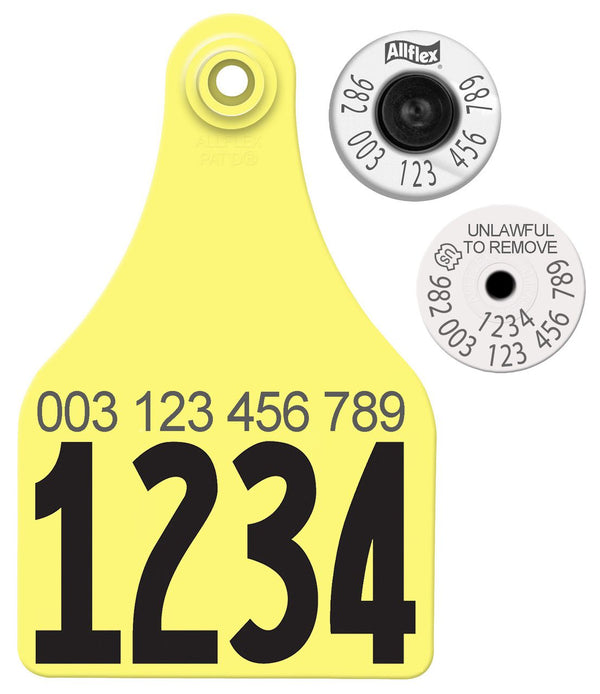 Allflex Allflex Super Maxi HDX Matched Pair Set Layout 1 - Yellow