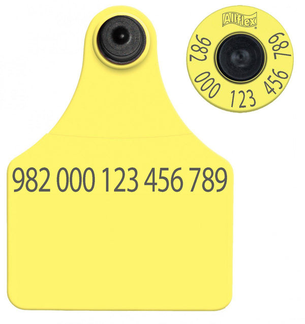 Allflex Allflex Large FDX Matched Pair Set Layout 2 (Tamperproof) - Yellow