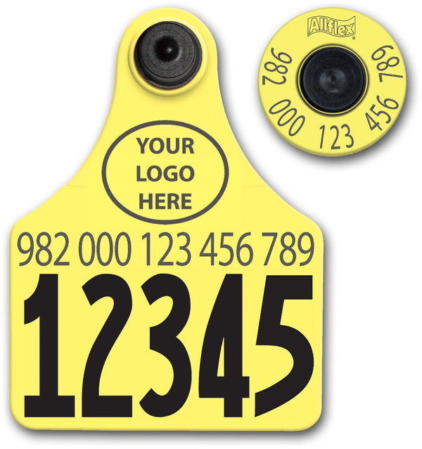 Allflex Allflex Large FDX Matched Pair Set Layout 3 (Tamperproof) - Yellow