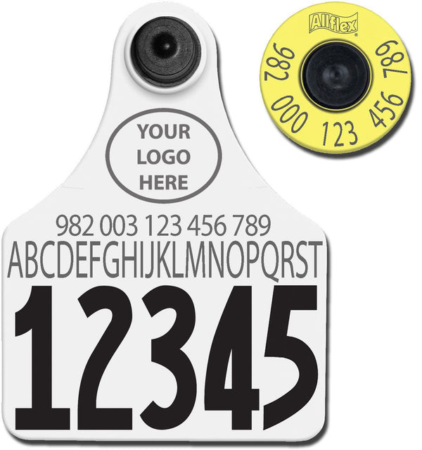 Allflex Allflex Large FDX Matched Pair Set Layout 55 (Tamperproof) - Yellow