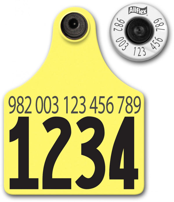 Allflex Allflex Maxi HDX Matched Pair Set Layout 1 (Tamperproof) - Yellow