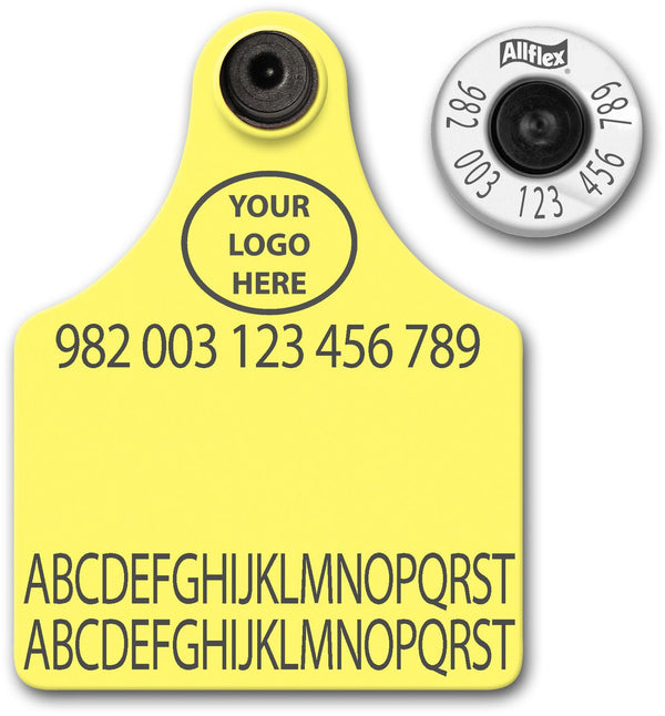 Allflex Allflex Maxi HDX Matched Pair Set Layout 12 (Tamperproof) - Yellow