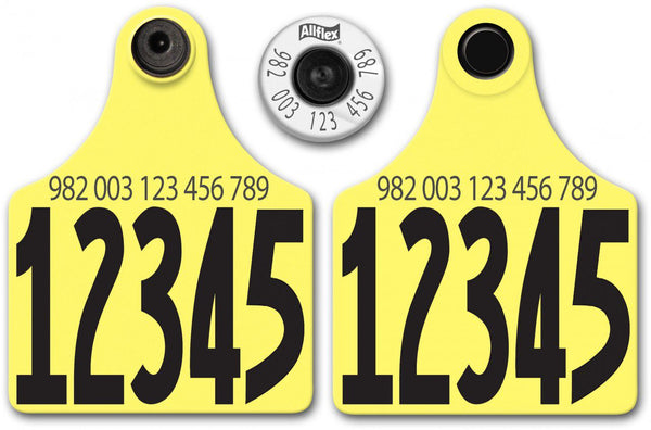Allflex Allflex Maxi HDX Matched Pair Set Layout 17 (Tamperproof) - Yellow