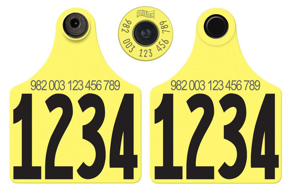 Allflex Allflex Maxi FDX Matched Pair Set Layout 17 (Tamperproof) - Yellow