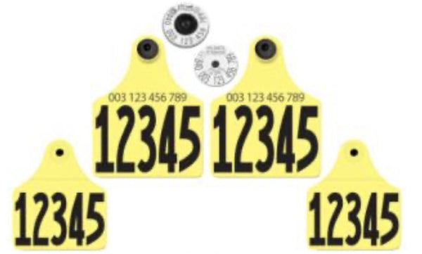 Allflex Allflex USDA Maxi HDX Matched Pair Set Layout 18 - Yellow