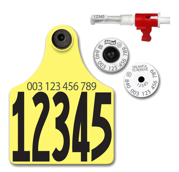 Allflex Allflex TSU Maxi USDA HDX EID Tag Layout 22 (Tamperproof) - Yellow