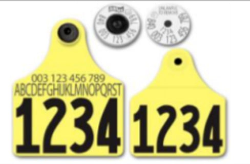 Allflex Allflex USDA Maxi HDX Matched Pair Set Layout 27 (Tamperproof) - Yellow