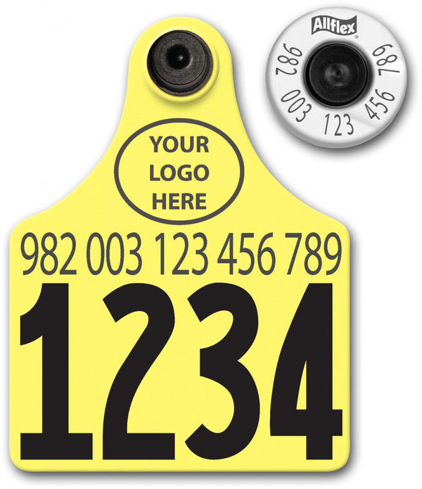 Allflex Allflex Maxi HDX Matched Pair Set Layout 3 (Tamperproof) - Yellow