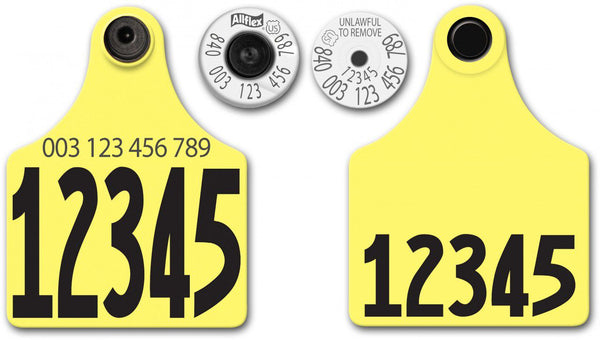 Allflex Allflex USDA Maxi HDX Matched Pair Set Layout 35 (Tamperproof) - Yellow