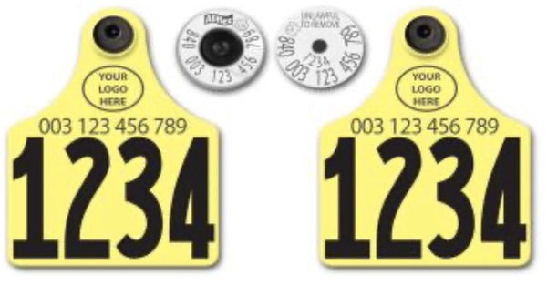 Allflex Allflex USDA Maxi HDX Matched Pair Set Layout 36 (Tamperproof) - Yellow