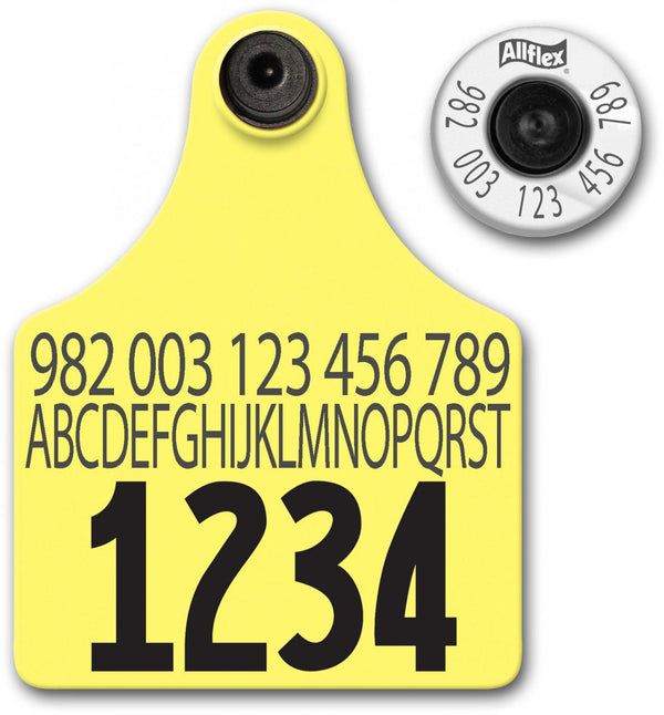Allflex Allflex Maxi HDX Matched Pair Set Layout 5 (Tamperproof) - Yellow
