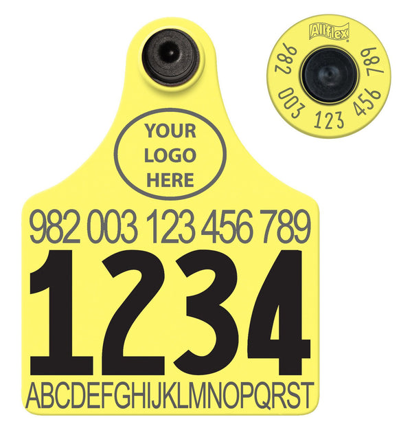 Allflex Allflex Maxi FDX Matched Pair Set Layout 95 (Tamperproof) - Yellow