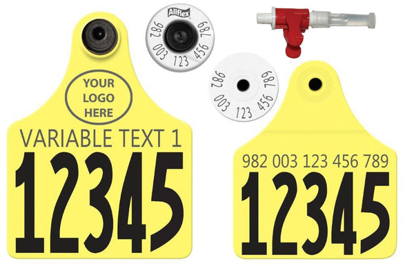 Allflex Allflex TSU Maxi HDX Matched Pair Set Layout 1 (Tamperproof) - Yellow