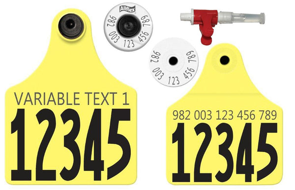 Allflex Allflex TSU Maxi HDX Matched Pair Set Layout 2 (Tamperproof) - Yellow
