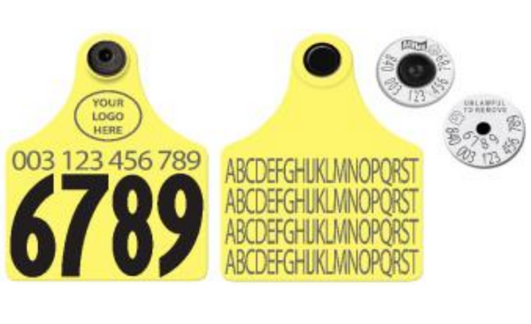 Allflex USDA Maxi HDX Matched Pair Set Layout 4-4 (Tamperproof)