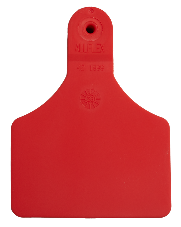 Allflex Pre-Numbered ATAG CALF tags in bags of 25- Red