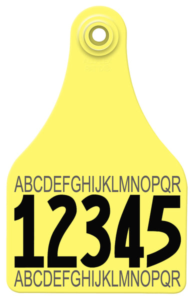 Allflex Super Maxi Layout 58 - Yellow | CattleTags.com